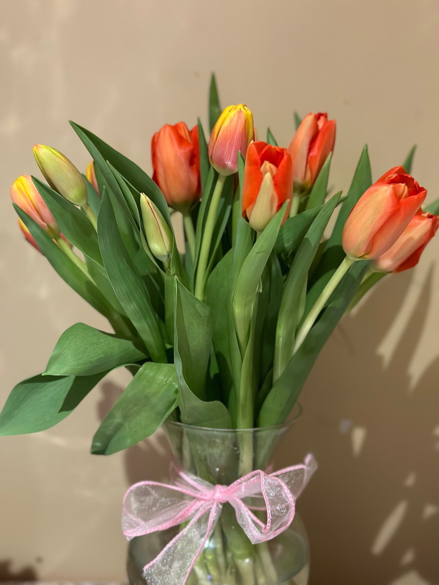 Assorted Tulips in Vase